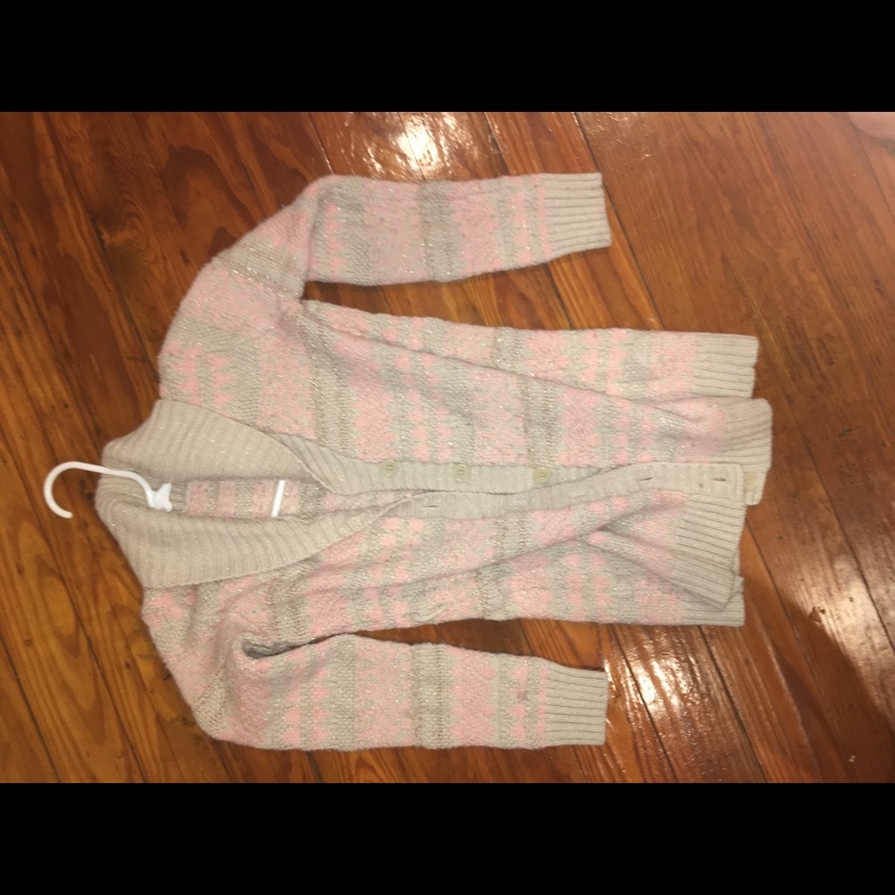 Pink and tan color sweater